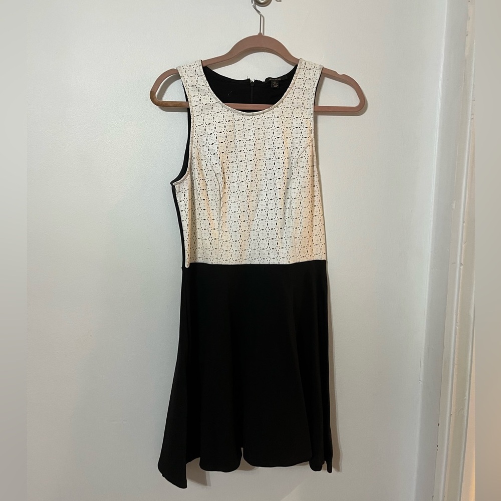 Ella Moss medium dress with white pleather top and black skirt